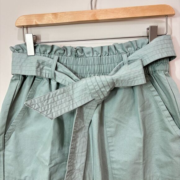 Steve Madden Paperbag Pants Size M Olive Green NWT Gorpcore Trousers High Rise - Picture 4 of 15